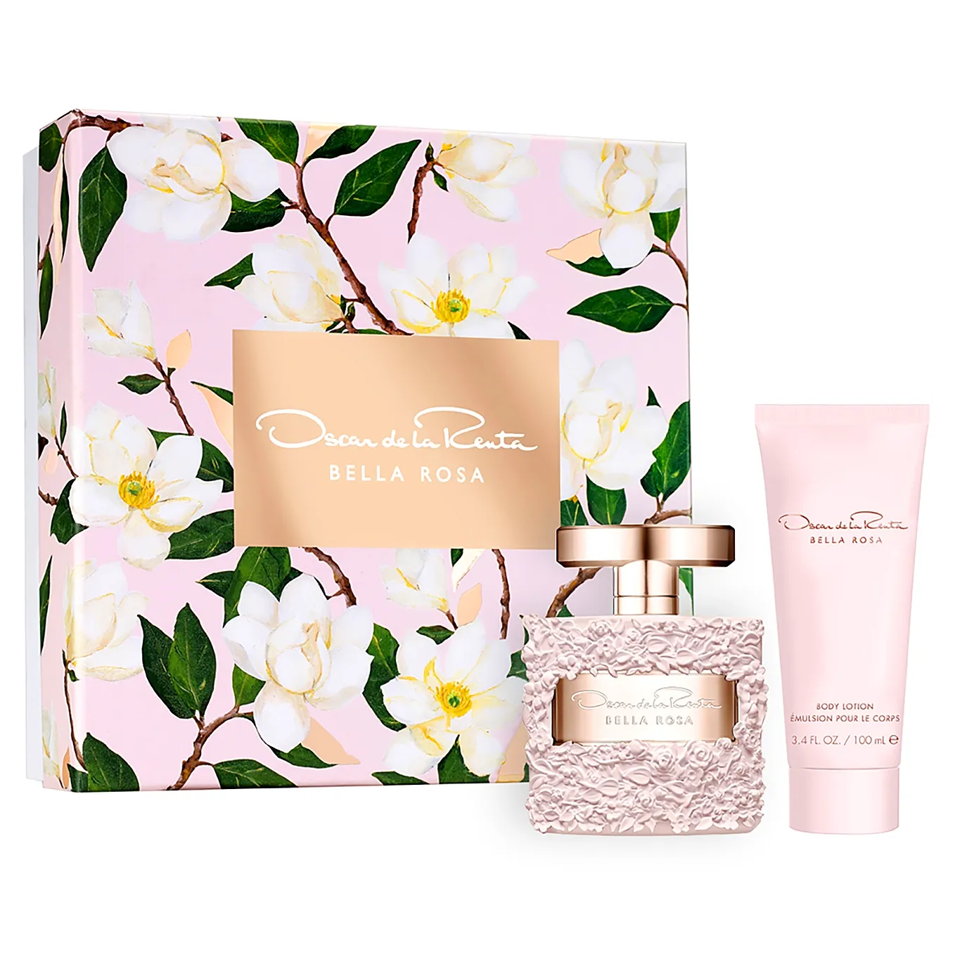 Bella Rosa by Oscar De La Renta 100ml EDP 2 Piece Gift Set