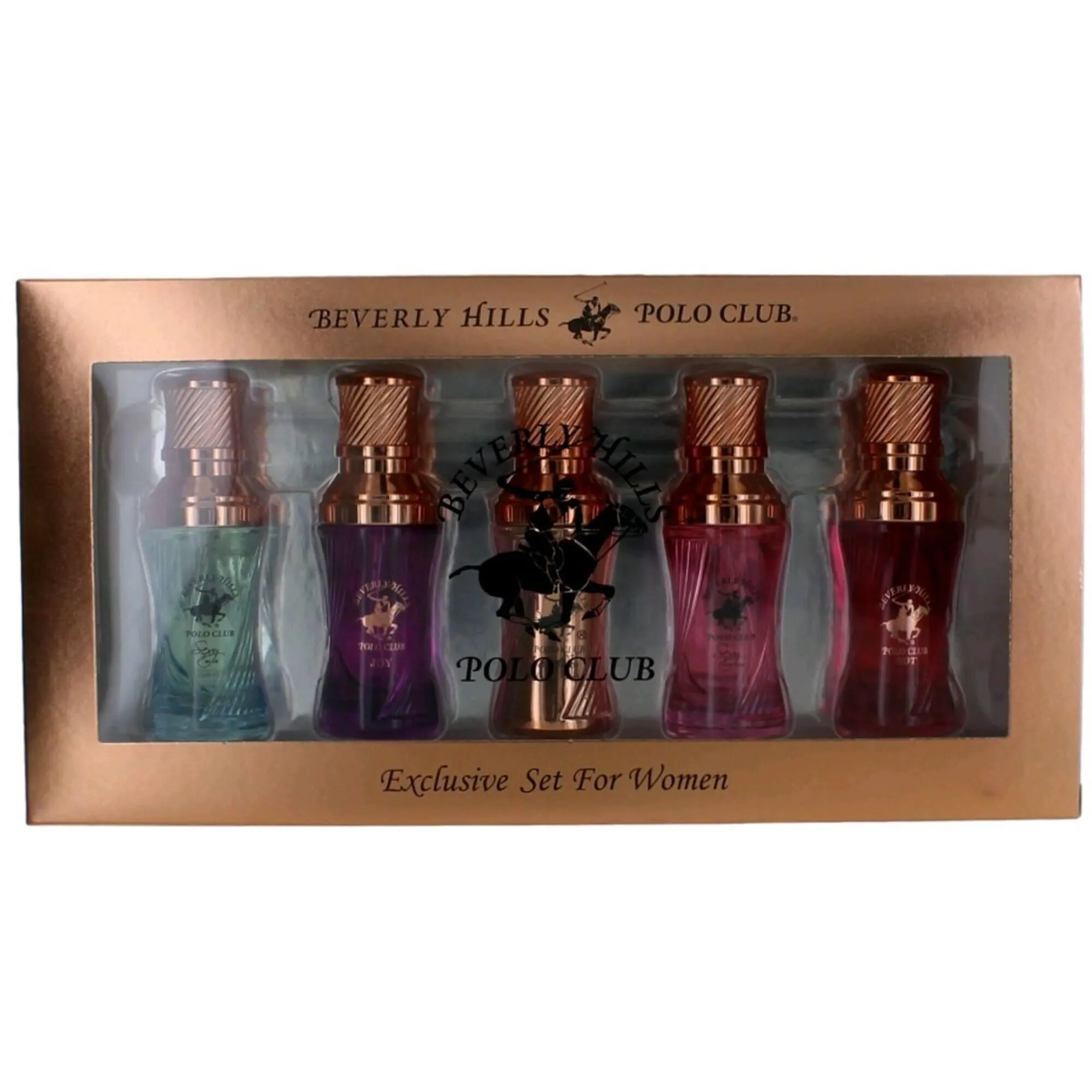 Beverly Hills Polo Club Women's Mini Variety Set - Rose Gold Collection, 5 Piece