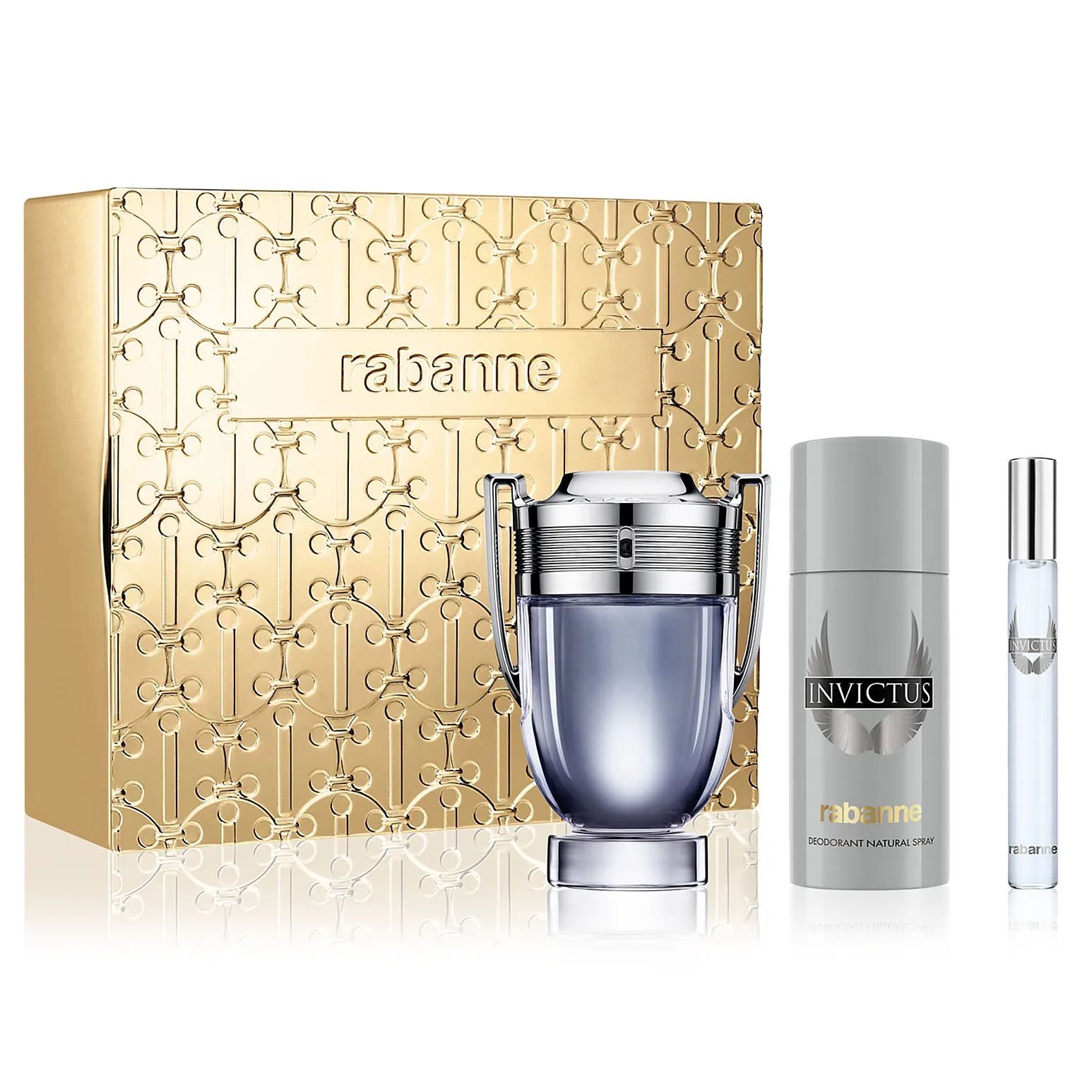 Invictus by Paco Rabanne 100ml EDT 3 Piece Gift Set