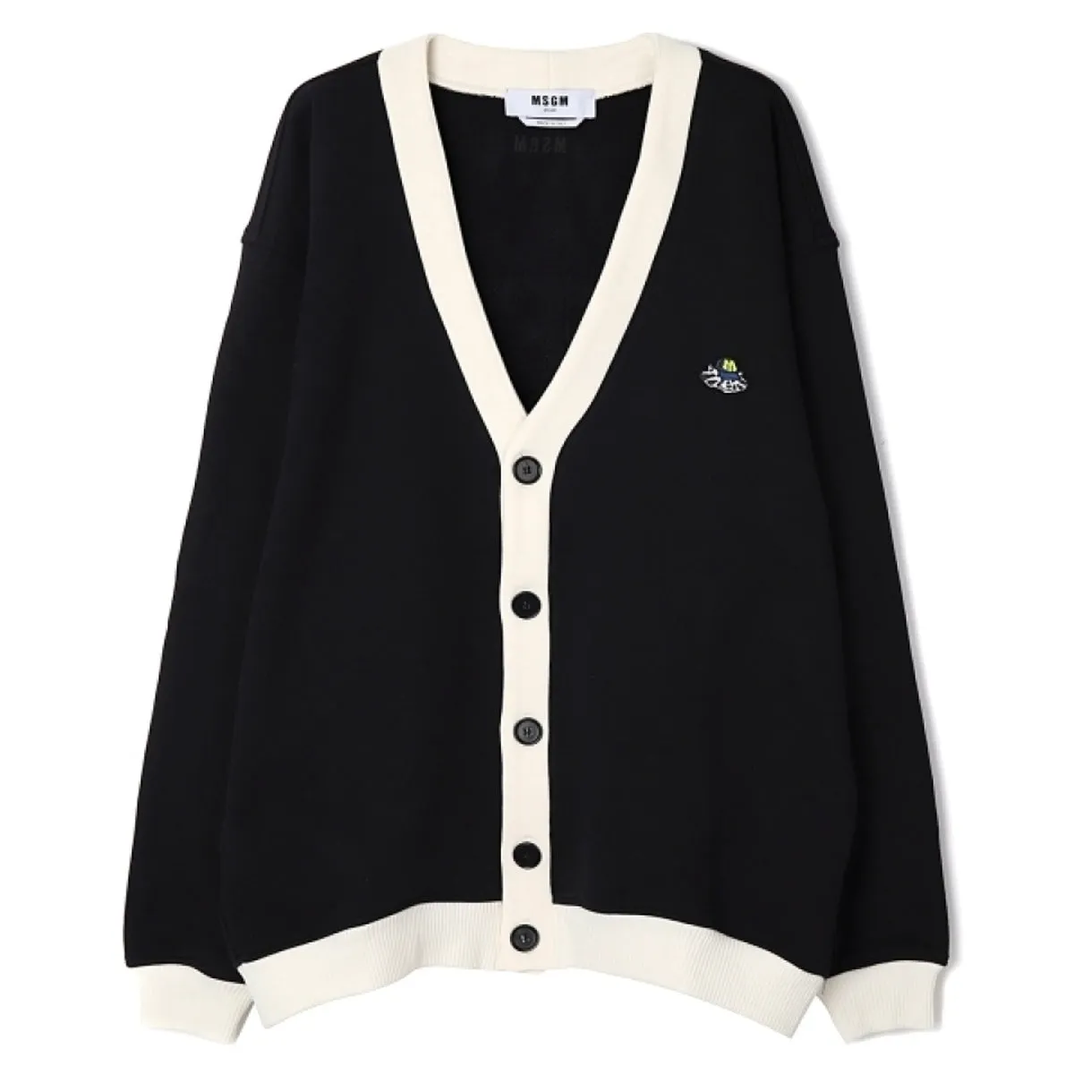 Men's Msgm Felpa Cardigans Black